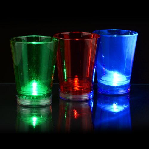 Additional Image 4 - a group of shot glasses with lights
