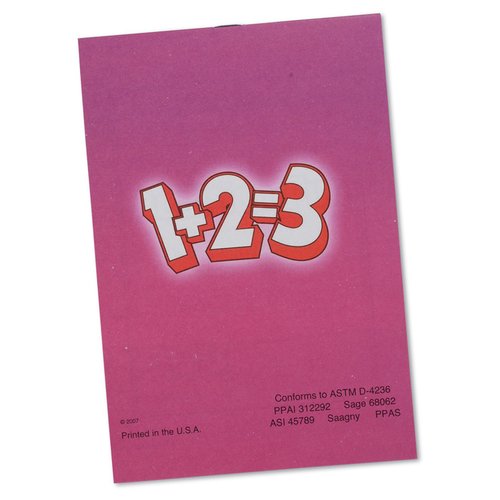 Additional Image 1 - a pink rectangular object with white text