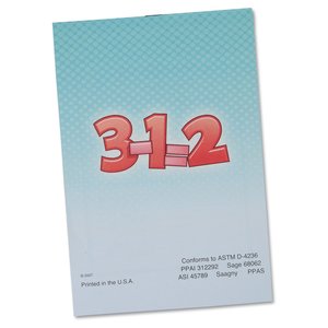 Additional Image 1 - a blue and white paper with red numbers