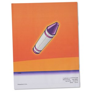 Additional Image 1 - a white and blue crayon on an orange background