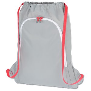Additional Image 2 - a white bag with pink trim