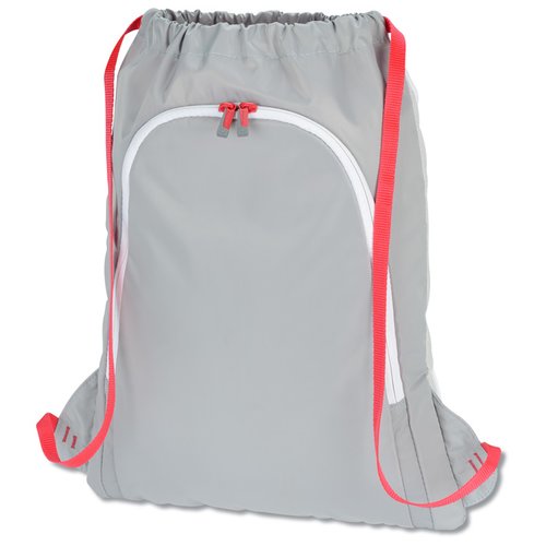 Additional Image 2 - a white bag with pink trim