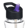 View Image 3 of 3 of Clear Impact Curve Bottle with Two-Tone Flip Straw Lid - 17 oz.