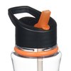 View Image 3 of 3 of Clear Impact Curve Bottle with Two-Tone Flip Straw Lid - 17 oz. - Ring