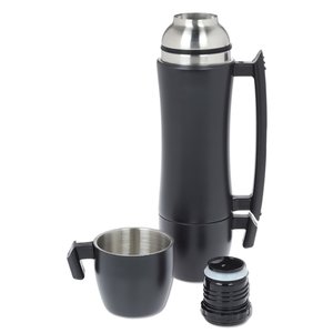 Additional Image 2 - a black thermos with a cup