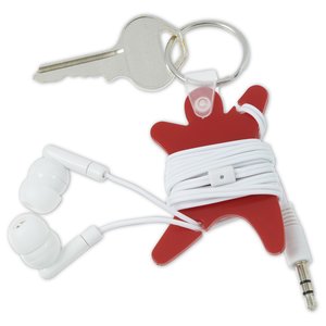 Additional Image 2 - a key chain with a red figure tied with a white tape