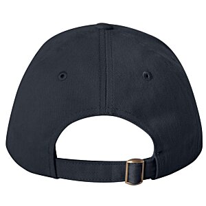 Additional Image 1 - a black baseball cap with a brown buckle