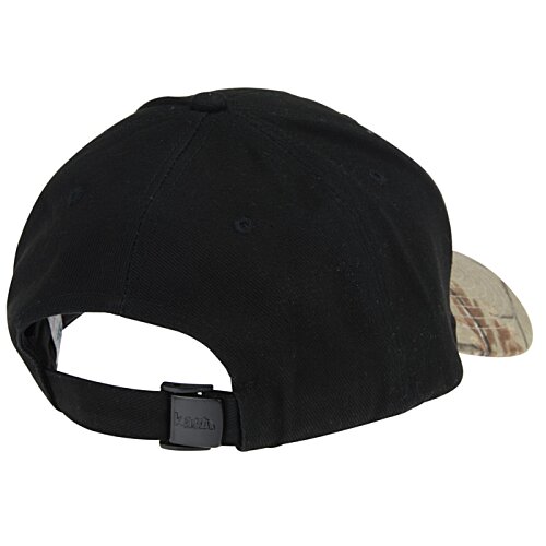 Additional Image 1 - a black hat with a tan back