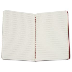 Additional Image 2 - a white notebook with a red stripe