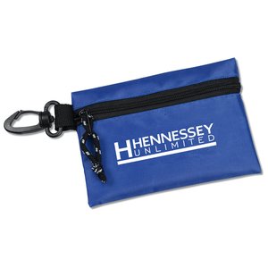 Additional Image 1 - a blue zippered bag with white text