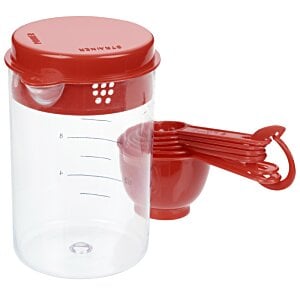 Additional Image 3 - a plastic container with a red lid