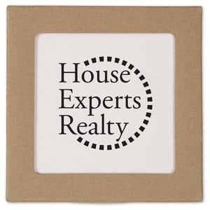 Additional Image 3 - a square brown frame with black text