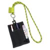 Additional Image 2 - a black and yellow lanyard with a green strap