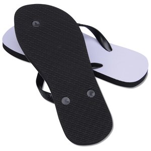 Additional Image 1 - a pair of black and white flip flops
