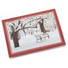View Image 3 of 4 of Red Snowy Bench Greeting Card