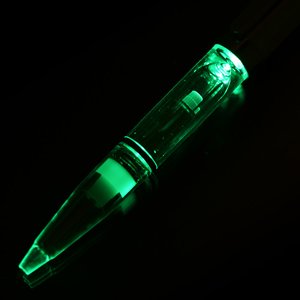 Additional Image 4 - a green light on a black background