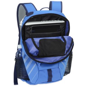 Additional Image 2 - a blue backpack with a black strap