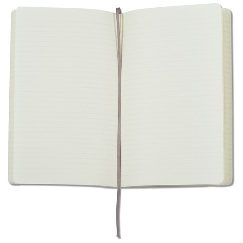 Additional Image 1 - a white notebook with a metal band