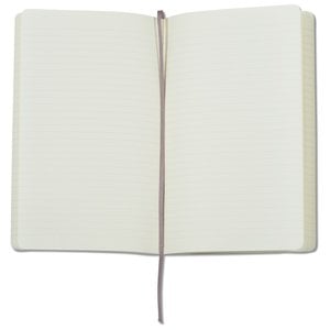 Additional Image 1 - a white notebook with a metal band