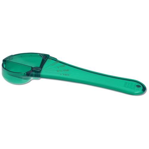 Additional Image 1 - a green plastic spoon with a black handle