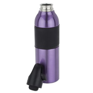 Additional Image 1 - a purple water bottle with a black handle