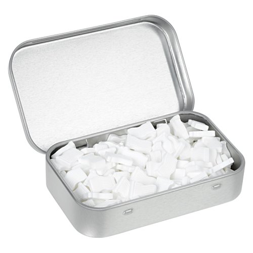 Additional Image 1 - a small metal box with white objects in it