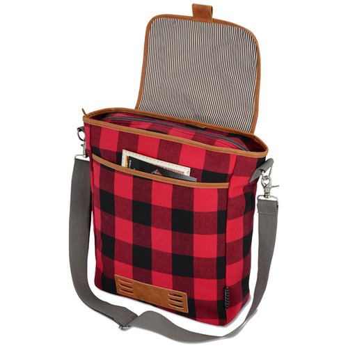 Additional Image 1 - a red and black plaid bag