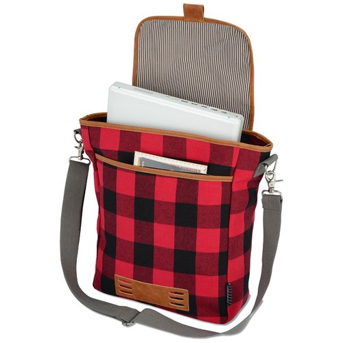 Additional Image 2 - a red and black plaid bag