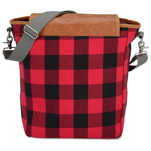 Additional Image 3 - a red and black plaid bag