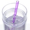View Image 2 of 3 of Skinny Cylinder Tumbler w/Straw - 16 oz. - Overstock