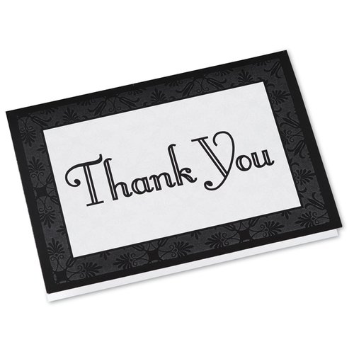 Additional Image 1 - a black and white thank you card