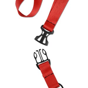 Additional Image 1 - a red strap with silver buckles
