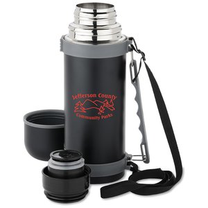 Additional Image 1 - a black and grey thermos