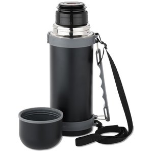 Additional Image 2 - a black water bottle with a black handle