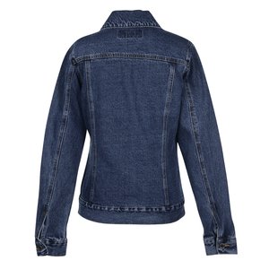 Additional Image 2 - a back view of a blue jacket