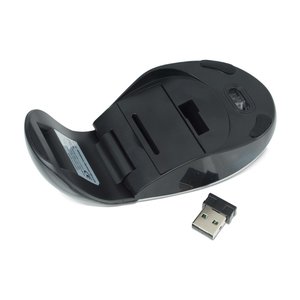 Additional Image 1 - a black computer mouse with a small usb port