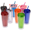 View Image 2 of 3 of Geo Tumbler with Straw - 16 oz.