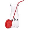 View Image 3 of 3 of Carafe Style Tumbler with Straw - 32 oz. - 24 hr