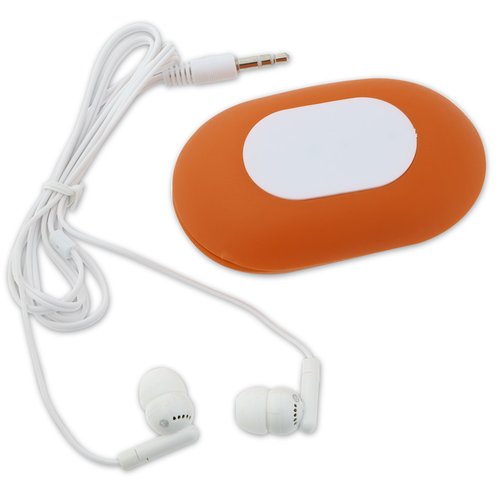 Additional Image 1 - an orange and white earbuds