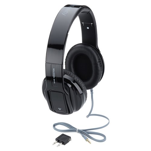 Additional Image 1 - a black headphones with a cord