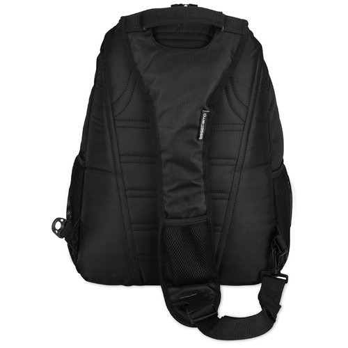 Additional Image 2 - a black backpack with a white label