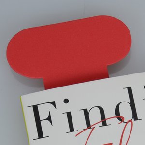 Additional Image 1 - a red bookmark with black text