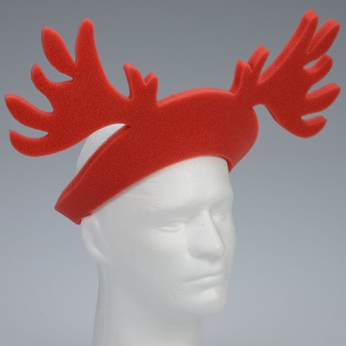 Additional Image 1 - a white head mannequin with a red hat