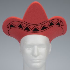 Additional Image 1 - a white mannequin head with a red hat