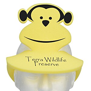 Additional Image 1 - a yellow monkey headband with black text