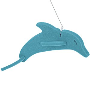 Additional Image 1 - a blue dolphin shaped object