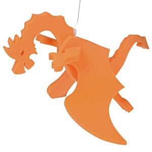 Additional Image 1 - a orange dragon on a white background