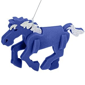 Additional Image 1 - a blue horse ornament