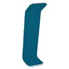a blue letter on a white background