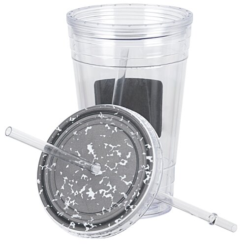 Additional Image 1 - a plastic cup with straws